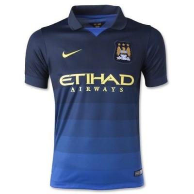 Футбольная футболка для детей Manchester City Гостевая 2014 2015 (рост 164 см)