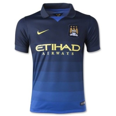 Футбольная футболка для детей Manchester City Гостевая 2014 2015 (рост 100 см)