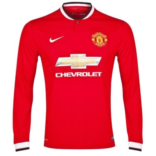 Футбольная футболка Manchester United Домашняя 2014 2015 лонгслив L(48)