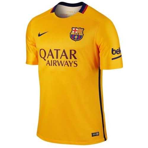 Футбольная футболка для детей Barcelona Гостевая 2015 2016 (рост 100 см)