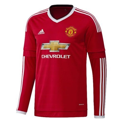 Футбольная футболка Manchester United Домашняя 2015 2016 лонгслив L(48)