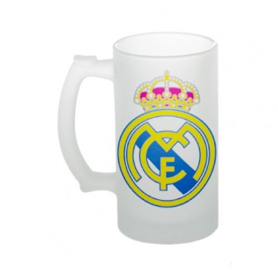 Стеклянная кружка для пива с логотипом Реал Мадрид